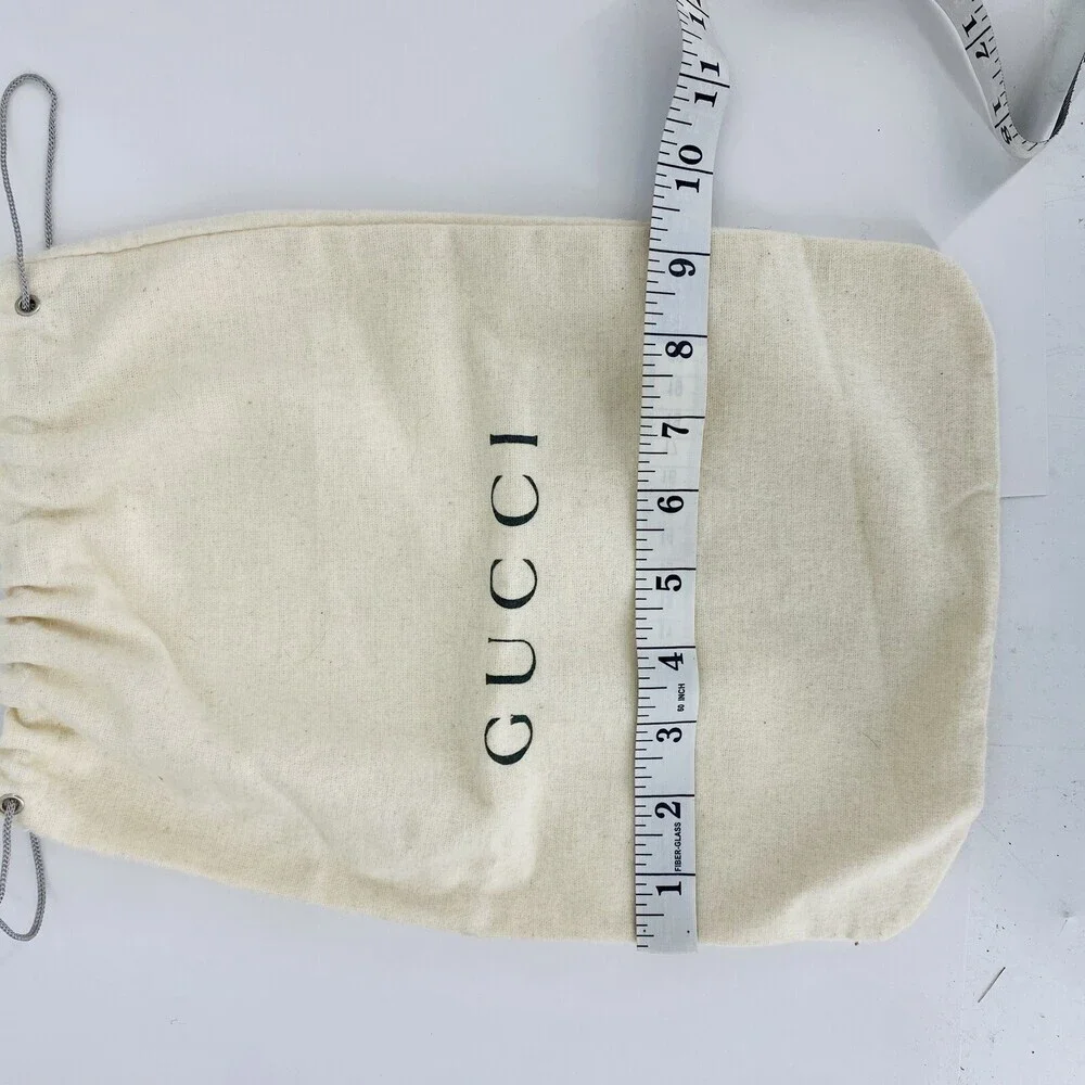 Gucci Canvas Drawstring Dust Bag Dust Cover Off White 12x9